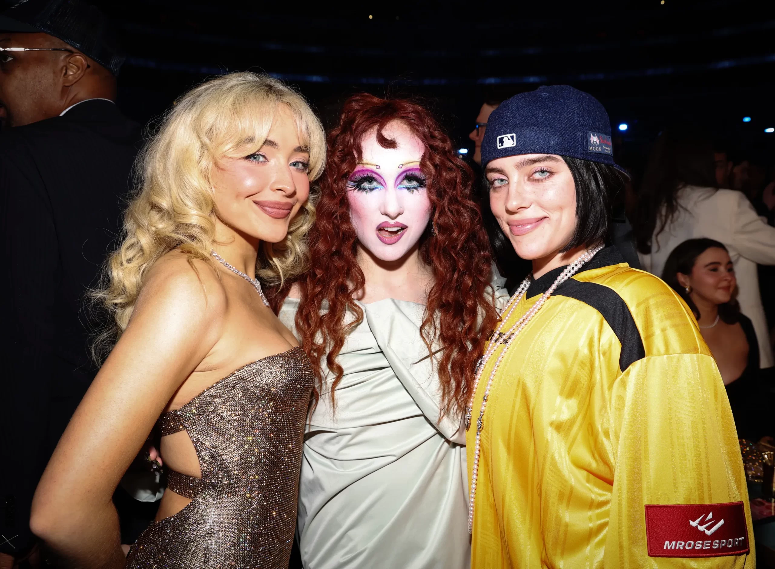 Sabrina Carpenter, Chappell Roan en Billie Eilish bij Grammy's 2025