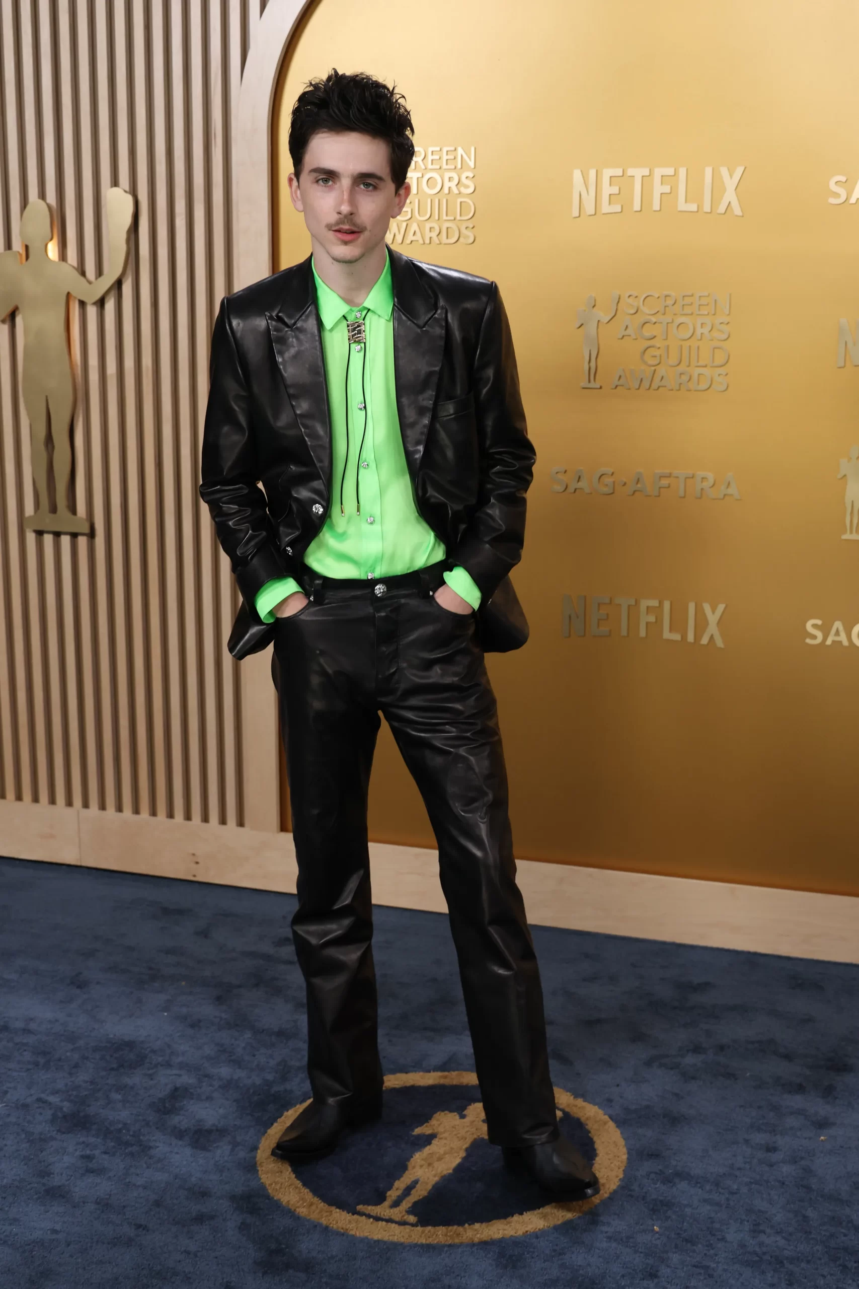 Timothée Chalamet in Chrome Hearts bij de SAG Awards 2025