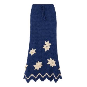 Alpaca midi skirt agua