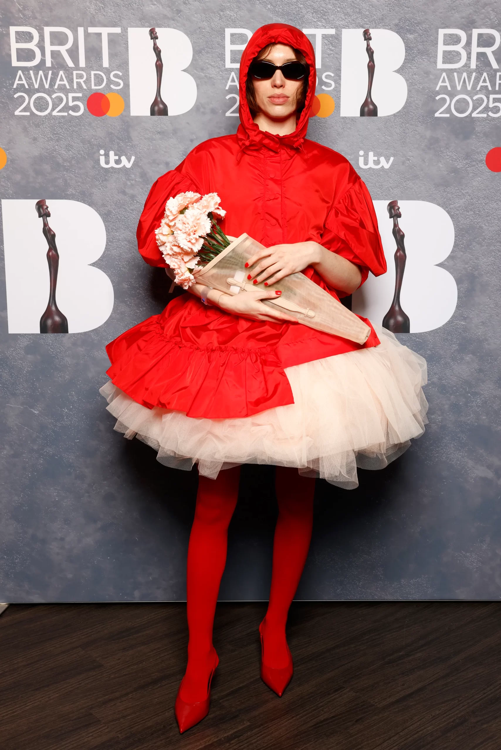 Brit Award Sarah Close in Simone Rocha