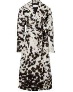 Dries van Noten jas harige koeienprint