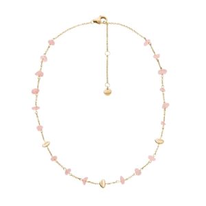 Skagen ketting roze detail