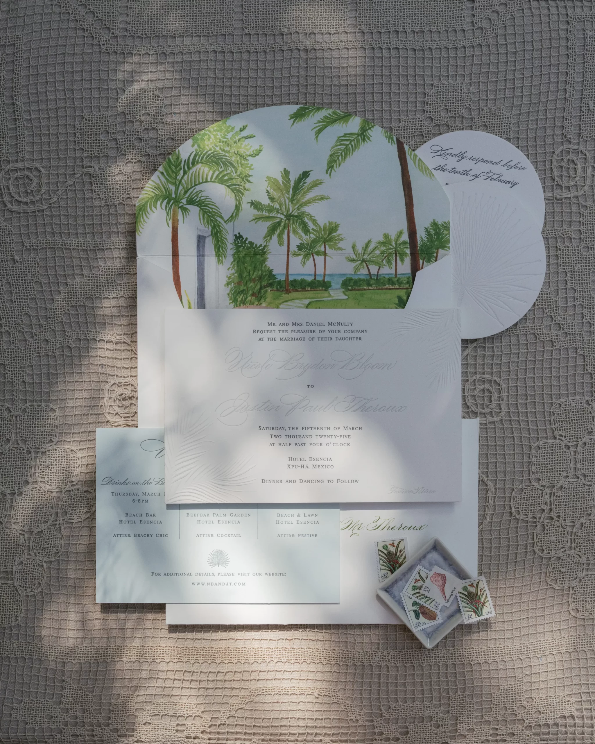 De bruiloft van Justin Theroux en Nicole Brydon Bloom in Mexico