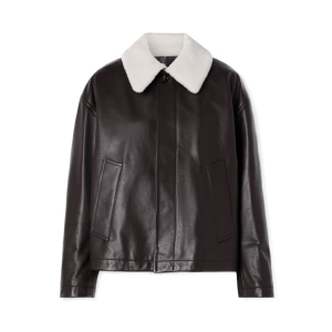 Bruine leren jas Bottega Veneta