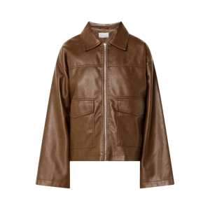 Bruine leren jas Neo Noir