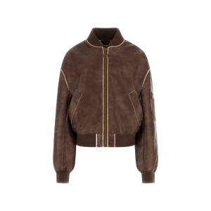 Bruine leren jas Guess