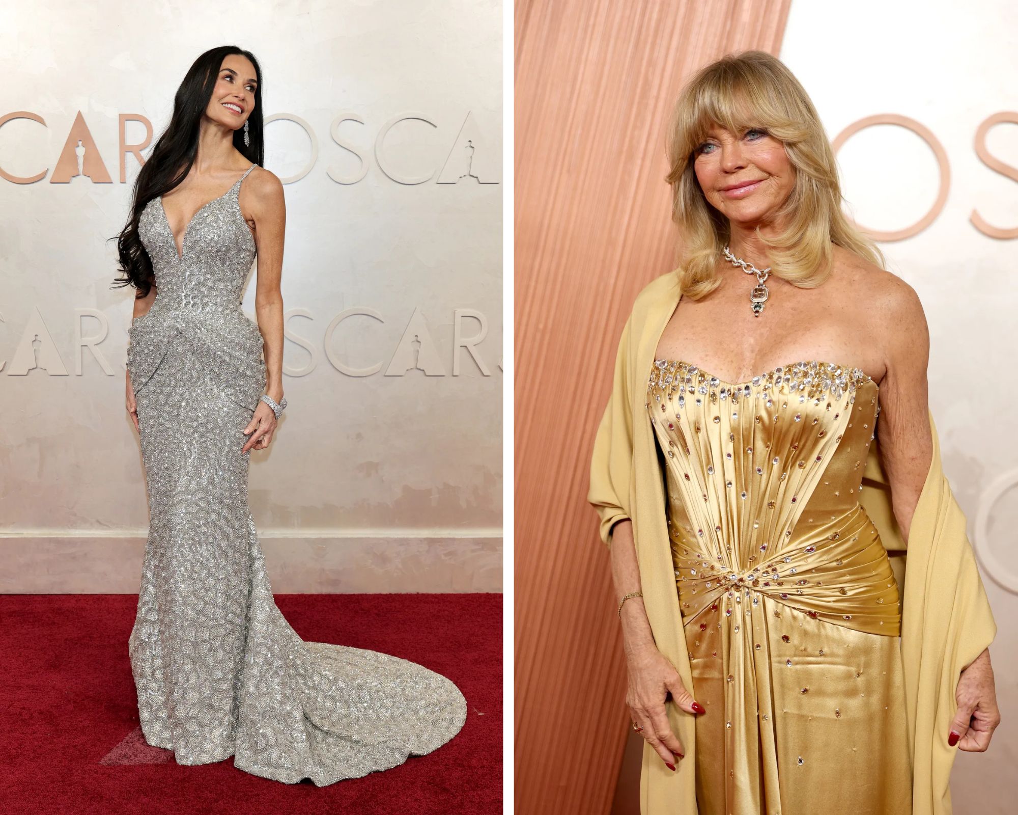 Demi Moore en Goldie Hawn bij de Oscars 2025