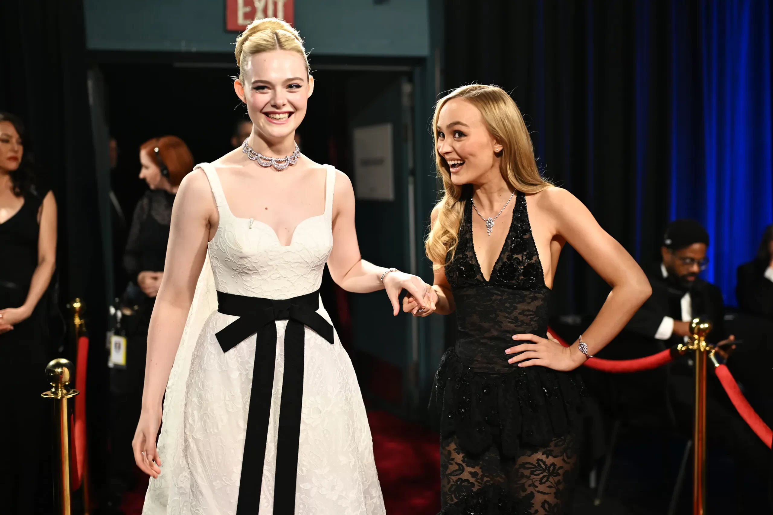Elle Fanning en Lily-Rose Depp bij de Oscars 2025