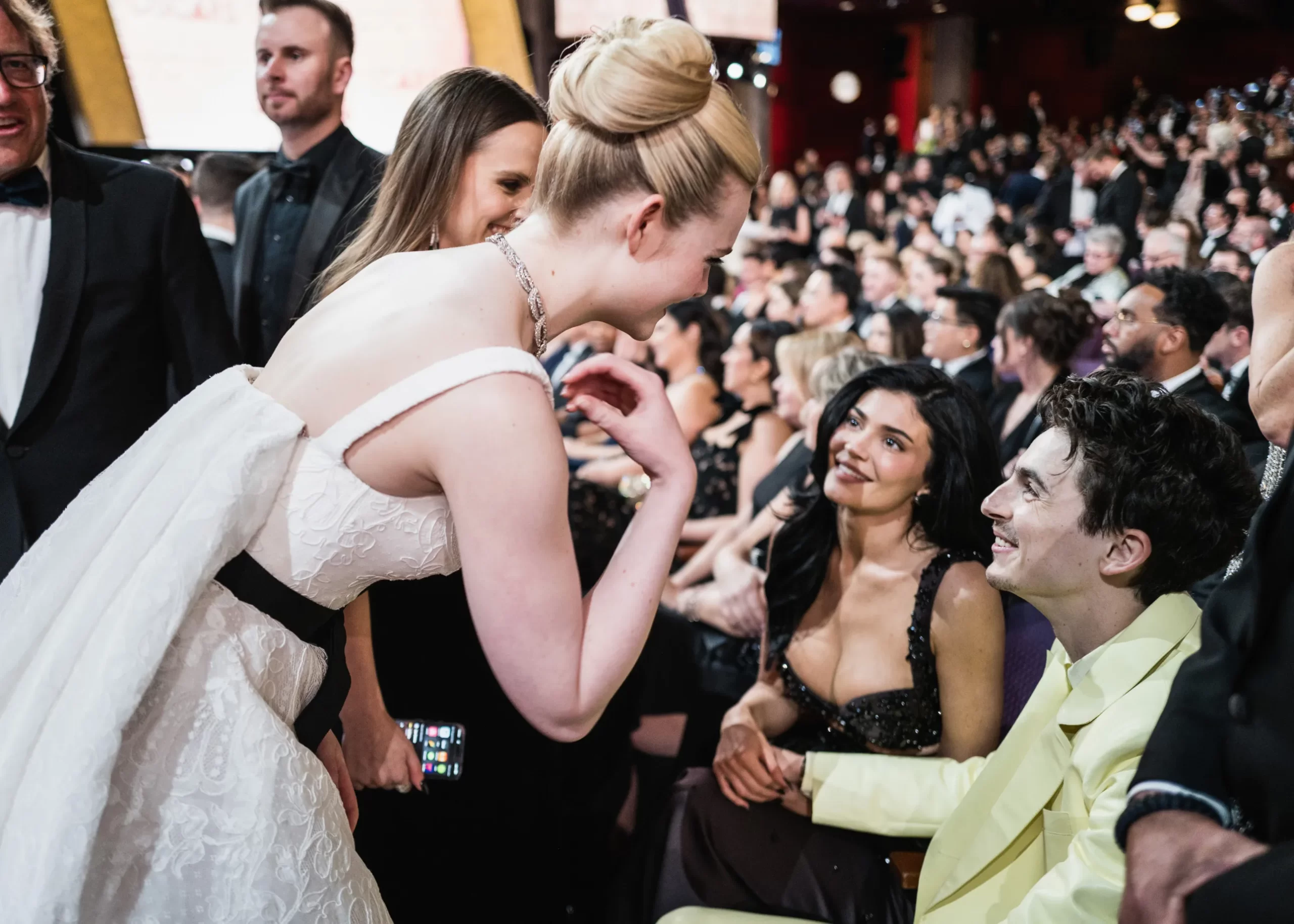 Elle Fanning, Timothée Chalamet en Kylie Jenner bij de Oscars 2025