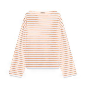 Wit-orange gestreepte trui van Zara