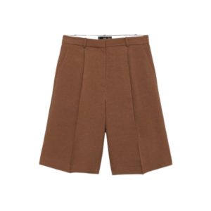 Bermuda van een linnenblend van Mango