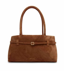 Manu Atelier East West Le Cambon Suede Leather Taba tassentrend uit Parijs
