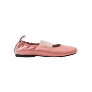 Inspiratie uit mannencollecties SUTTON ONIX PINK LEATHER BALLET FLATS