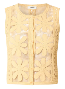 Sandro top in trendkleur botergeel