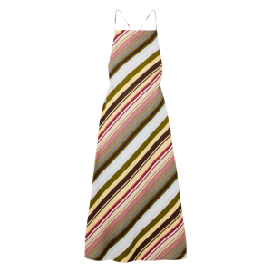 FAITHFULLAntibes open-back striped linen halterneck midi dress