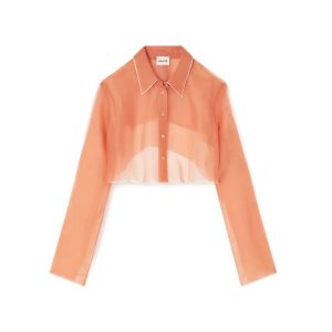 Oranje blouse van Khaite