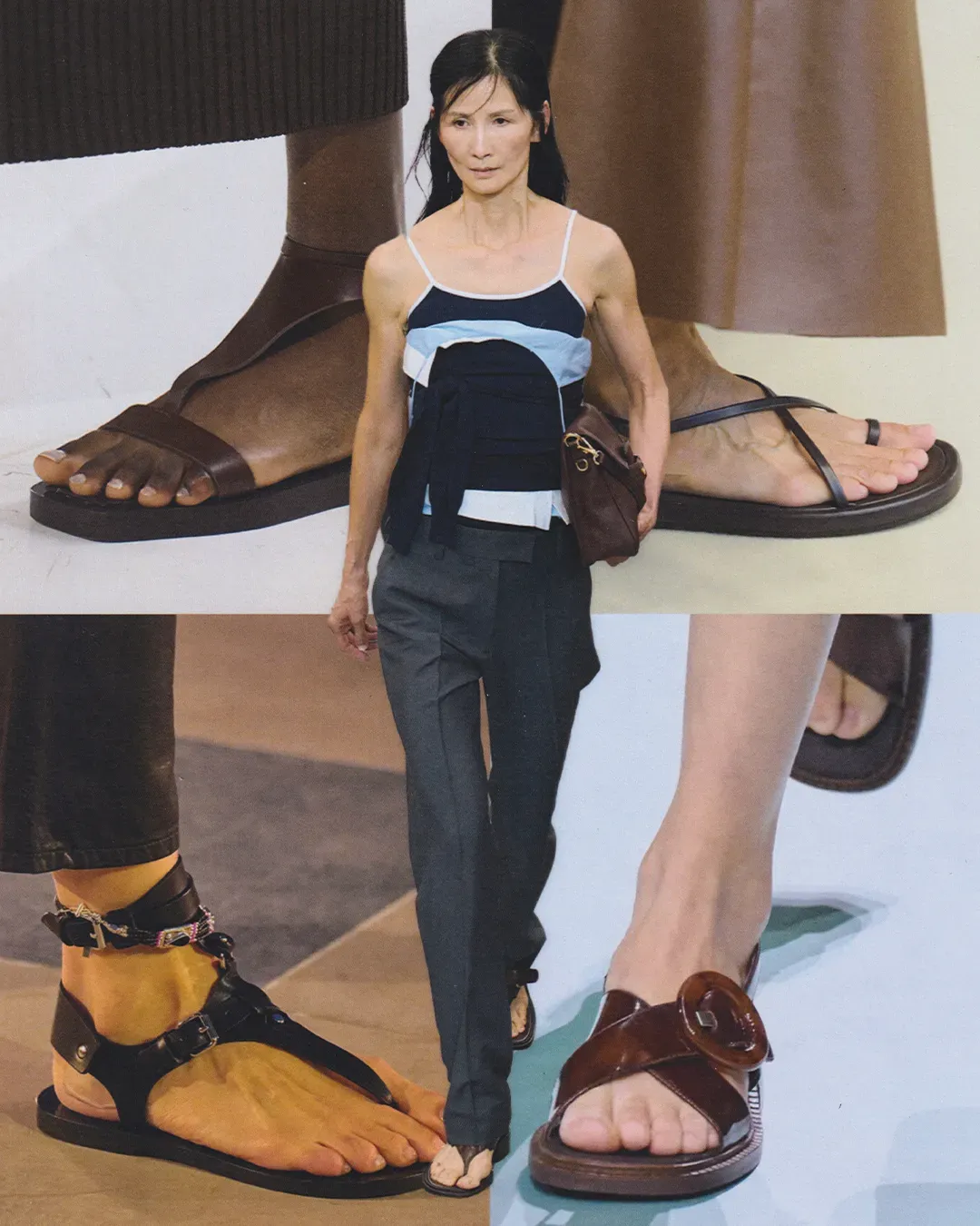 Platte sandalen zijn een van de schoenentrends van lente/zomer 2025