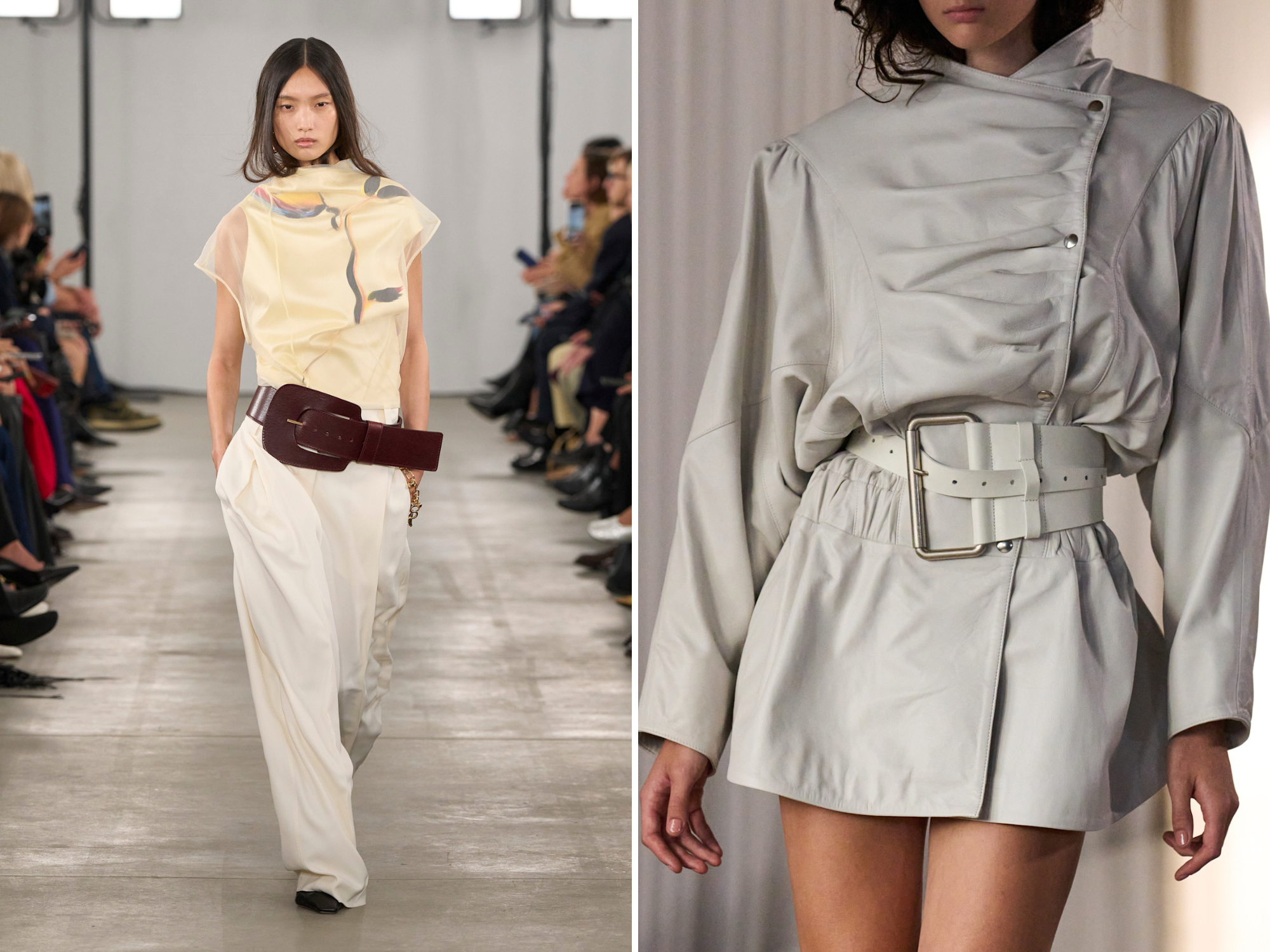 brede riemen in de lente/zomer 2026 collecties van Sportmax en Vaquera