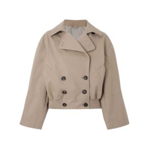 Trenchcoat guide: Brunello Cucinelli Double-breasted cropped cotton-blend gabardine trench coat