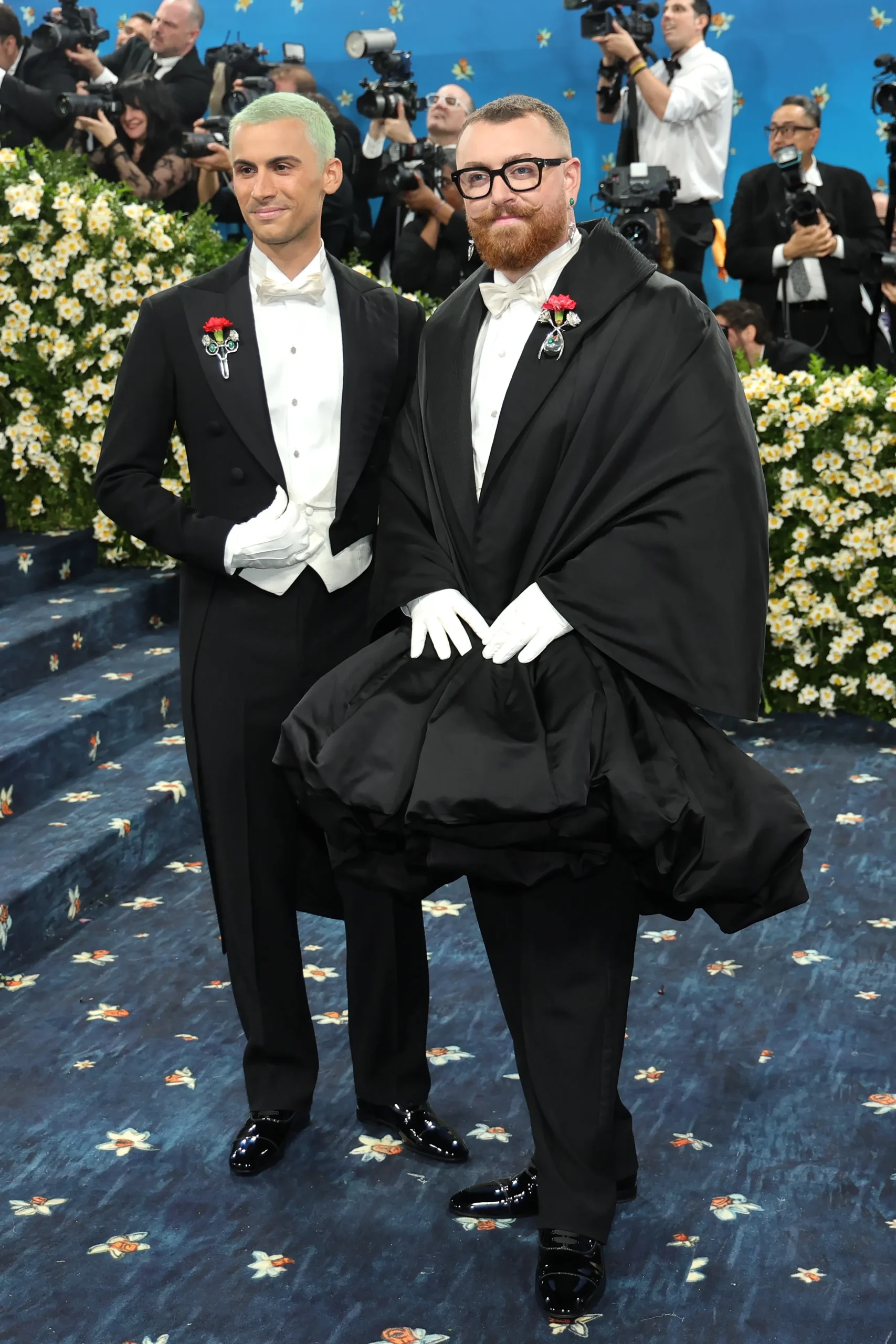 Christian Cowan en Sam Smith met gala 2025