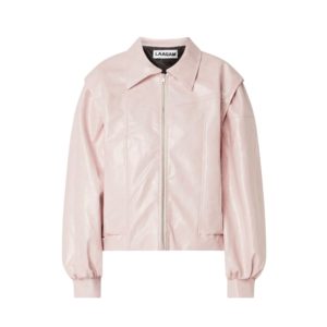 Kleurrijke jas van Laagam Cupido jack van imitatieleer met steekzakken