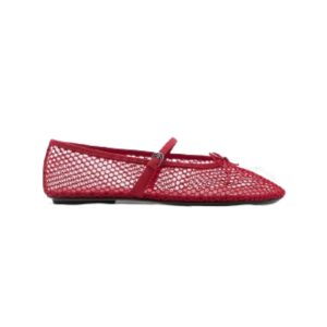 Mesh rode ballerina van Mango