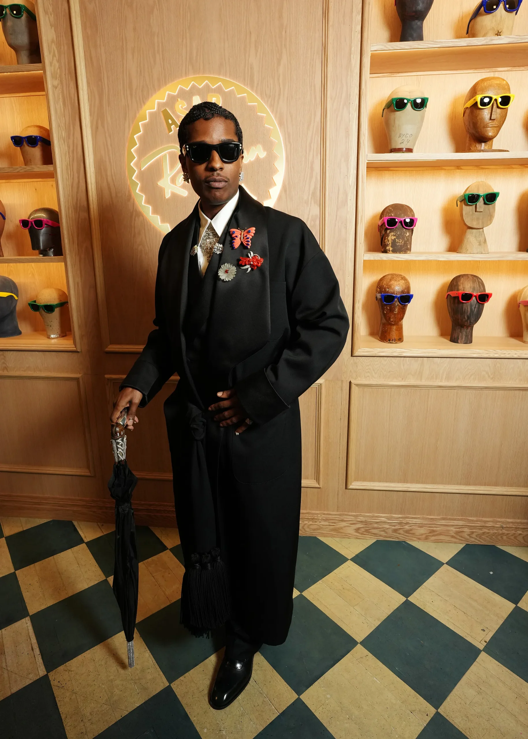 A$AP Rocky tijdens een van de Met Gala 2025 afterparty's