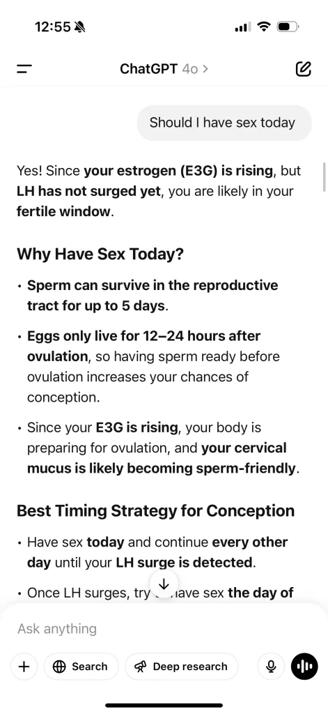 chatgpt zwangerschap screenshot