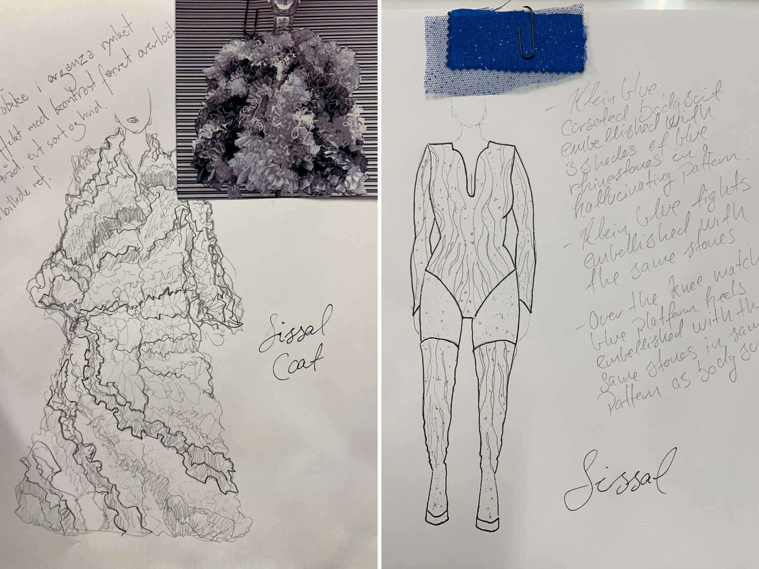 Schets outfit Eurovisie Songfestival Denemarken