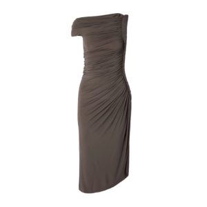 ALAÏA Gedrapeerde midi-jurk van stretch-jersey one-shoulder
