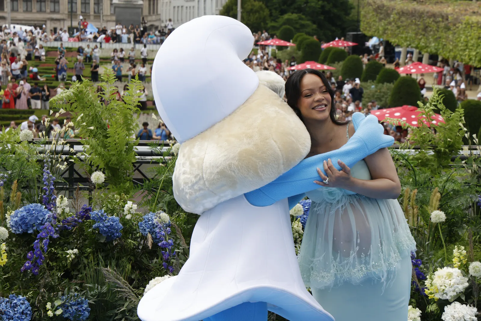 Getty Images Rihanna bij Smurfs