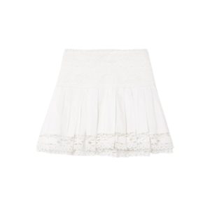 MARANT ÉTOILE Violana minirok met geplooide kanten rand van linnen en katoenmix
