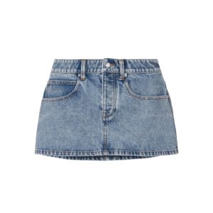 Mini spijkerrok met kristallen van Alexander Wang