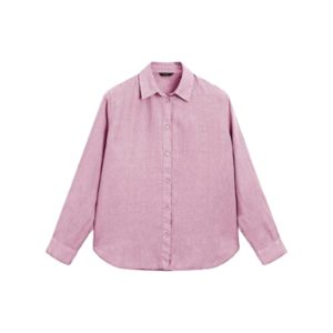 Overhemdblouse van Linnen Massimo Dutti