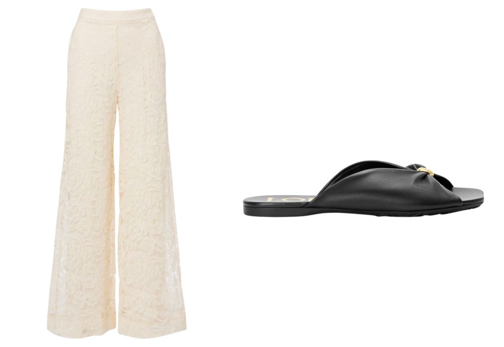 Zimmermann-broek en Loewe-sandalen