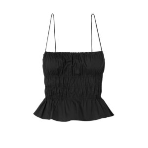 Staud gekreukelde poplin top