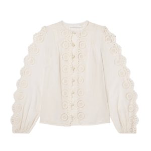 Blouse met broderie anglaise van Zimmermann