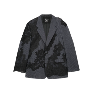 Blazer met kanten bloemen