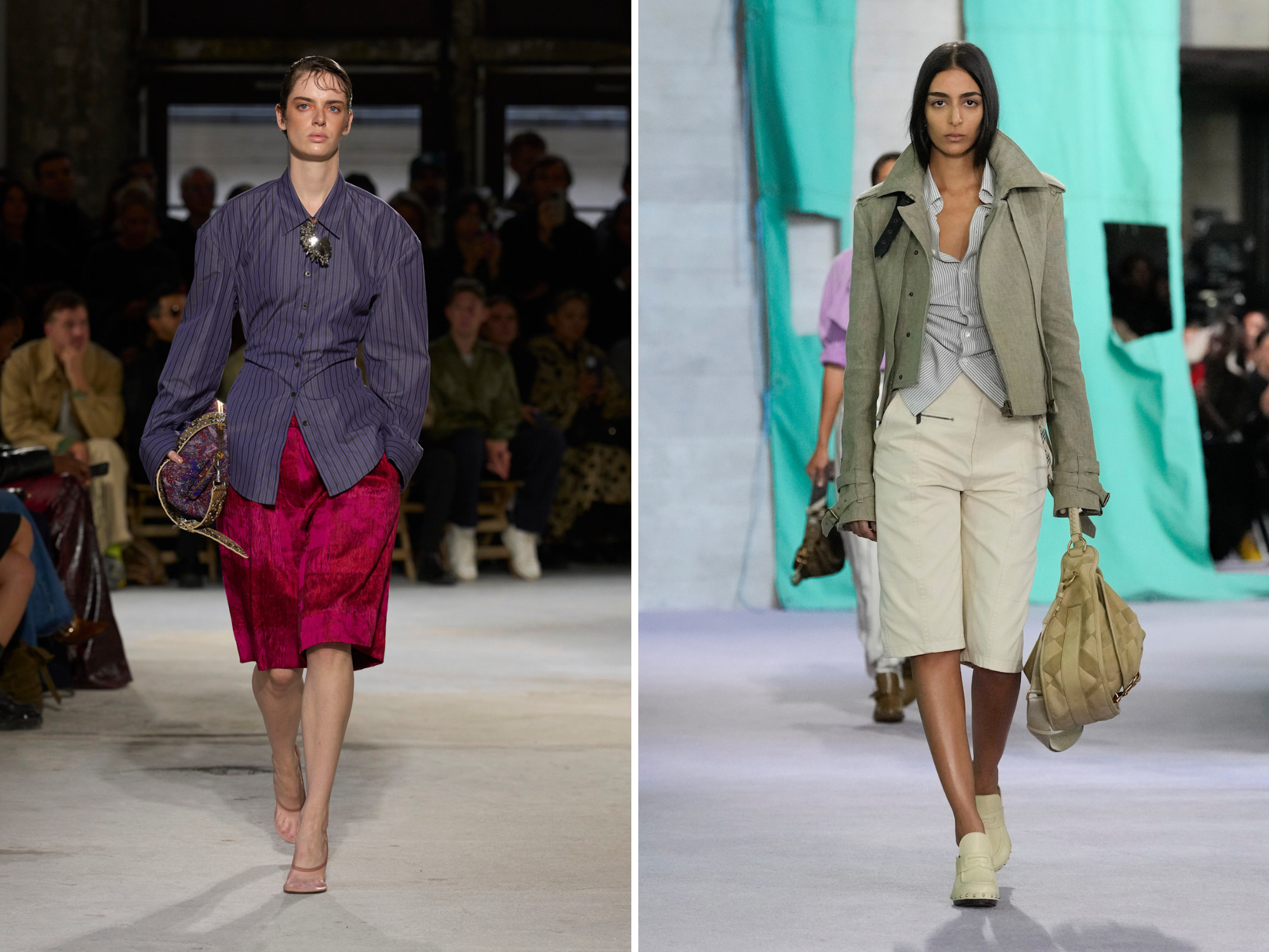 Dries Van Noten SS25/Burberry SS25/Spotlight, bermuda shorts