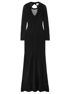 jurk met blote of open rug zwart