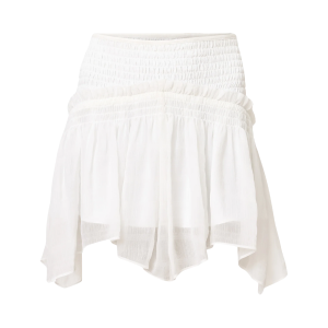 witte mini rok met ruches - festival - trend