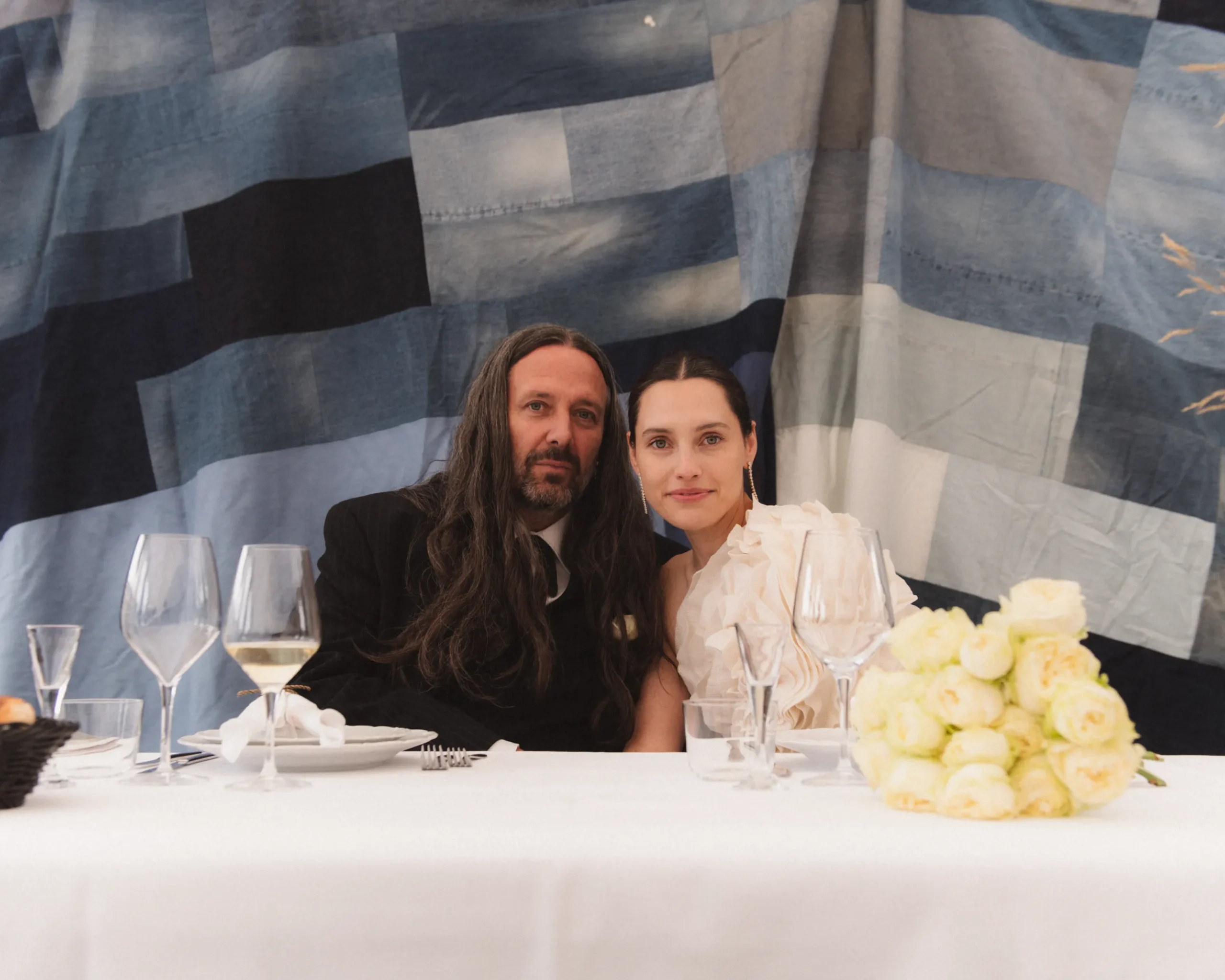 denim patchy achtergrond