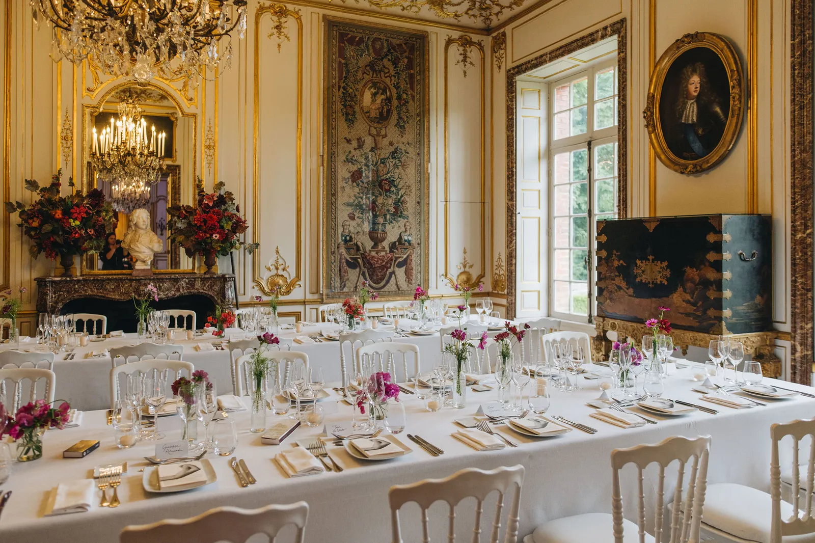 Tafelsetting bruiloft Antonio Moscogiuri en Stefano Ricciardi