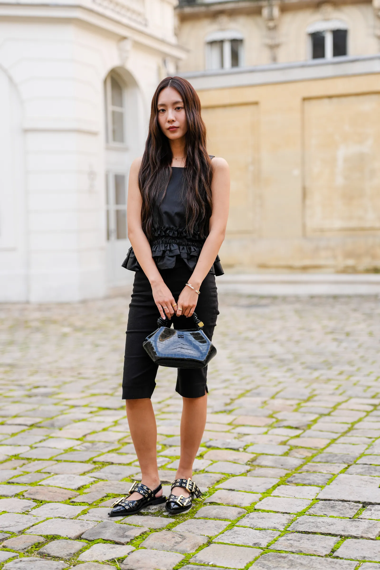 Capribroek met versierde ballerina's