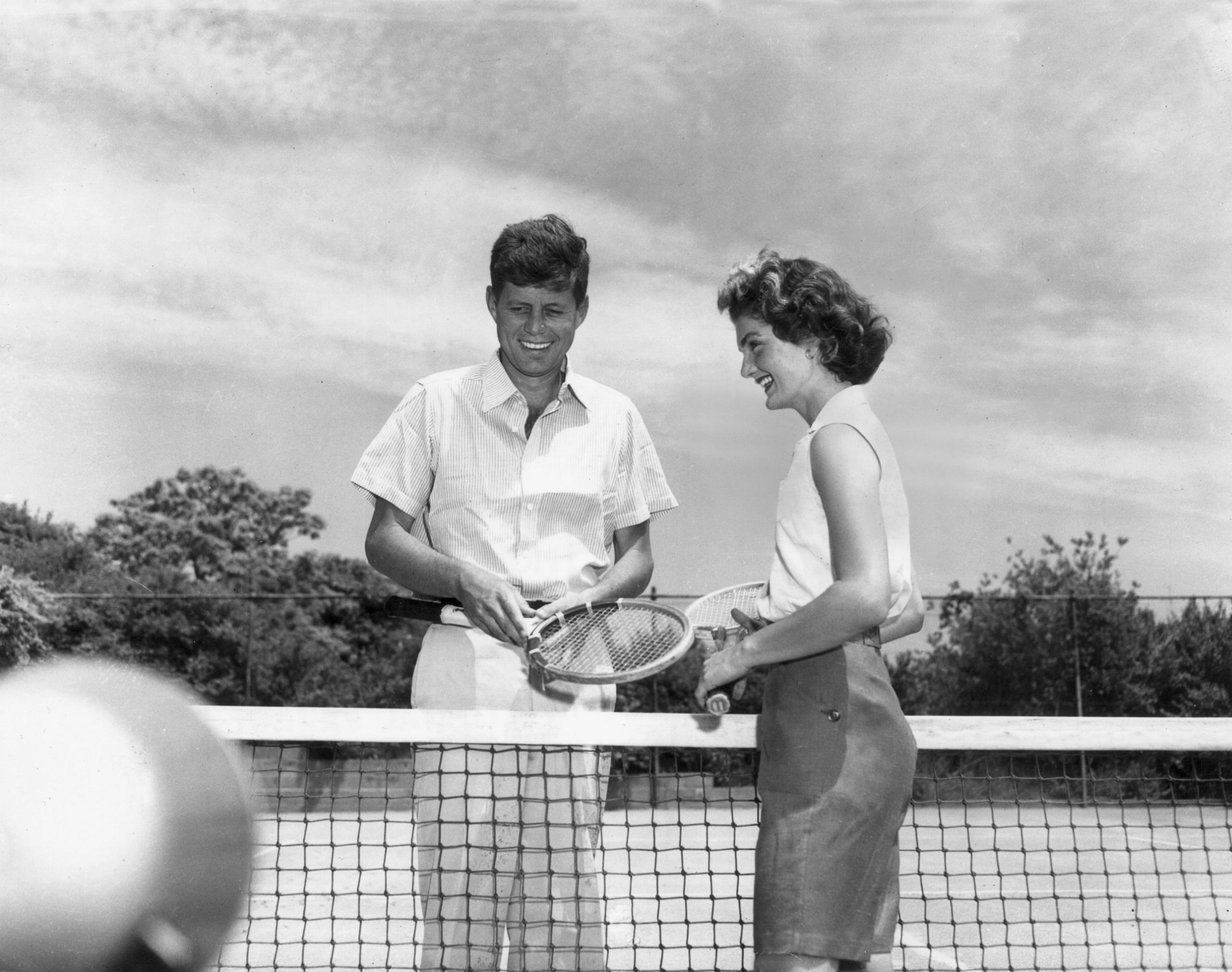 Jackie Kennedy John f Kennedy tennisbaan