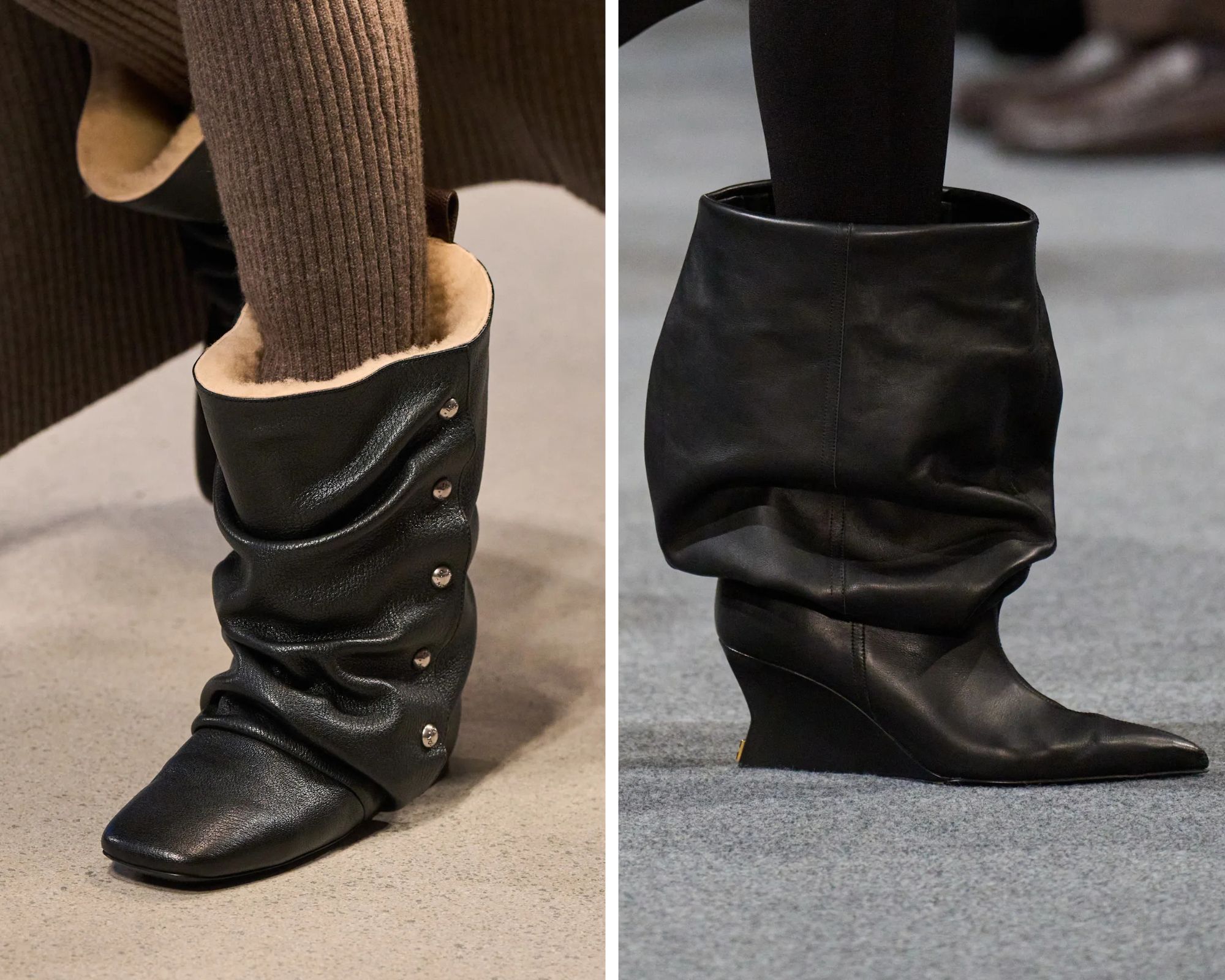Slouchy laarzen bij Louis Vuitton en Balmain
