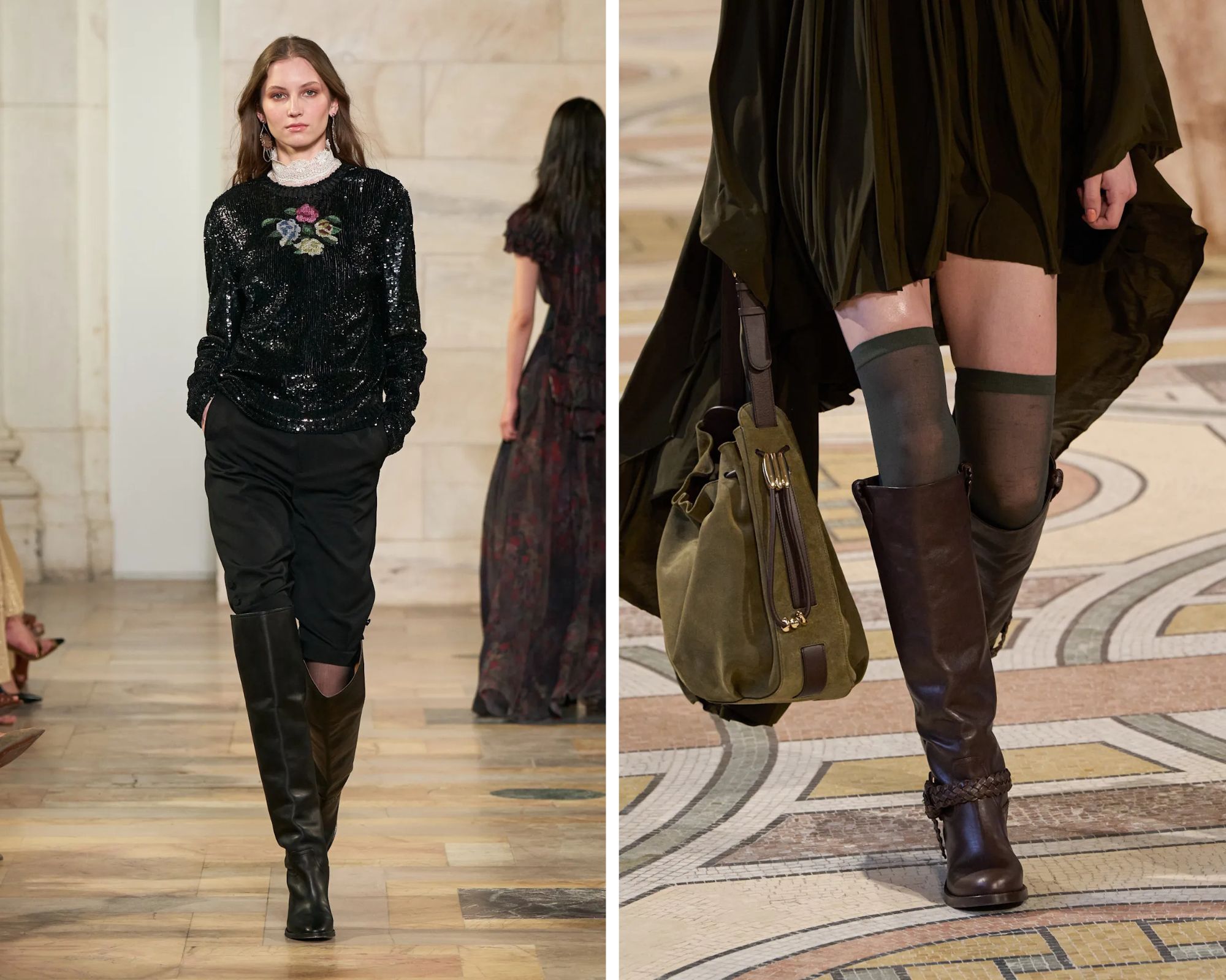 Hoge laarzen bij Ralph Lauren en Zimmermann