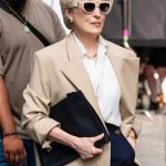 Meryl Streep op de set van The Devil Wears Prada 2
