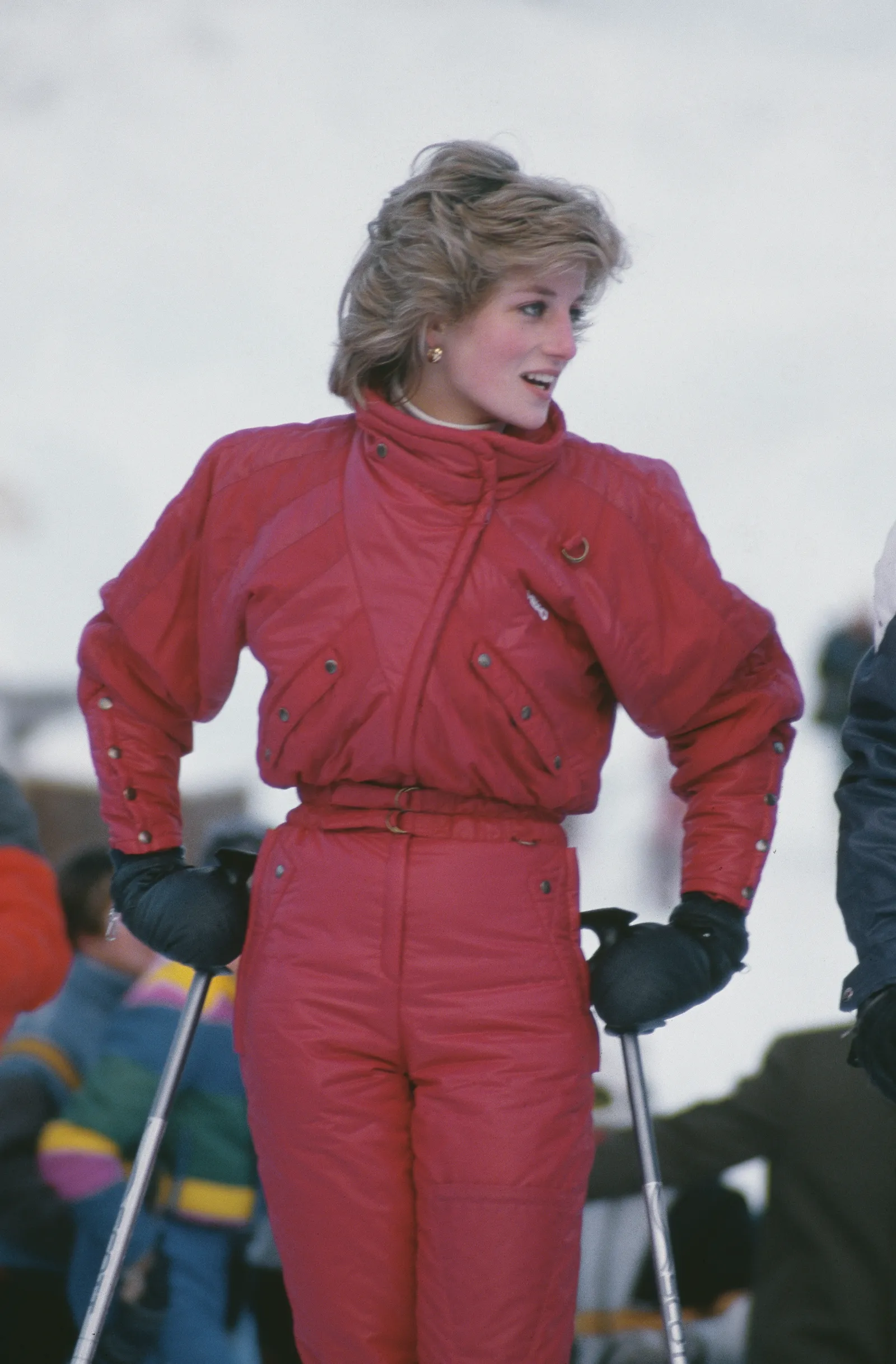 Prinses Diana in een skipak
