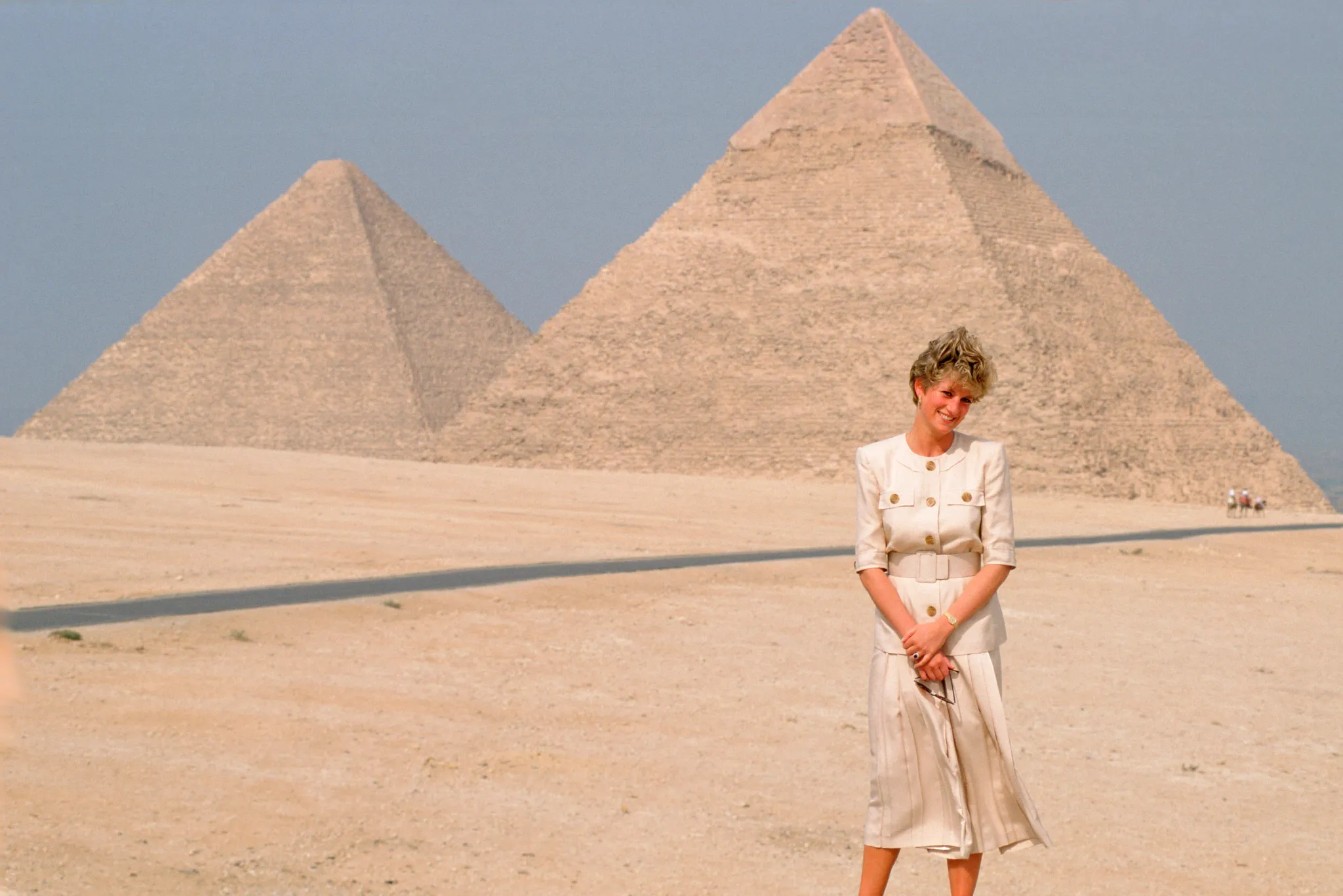 Prinses Diana in neutrals in Egypte, 1992